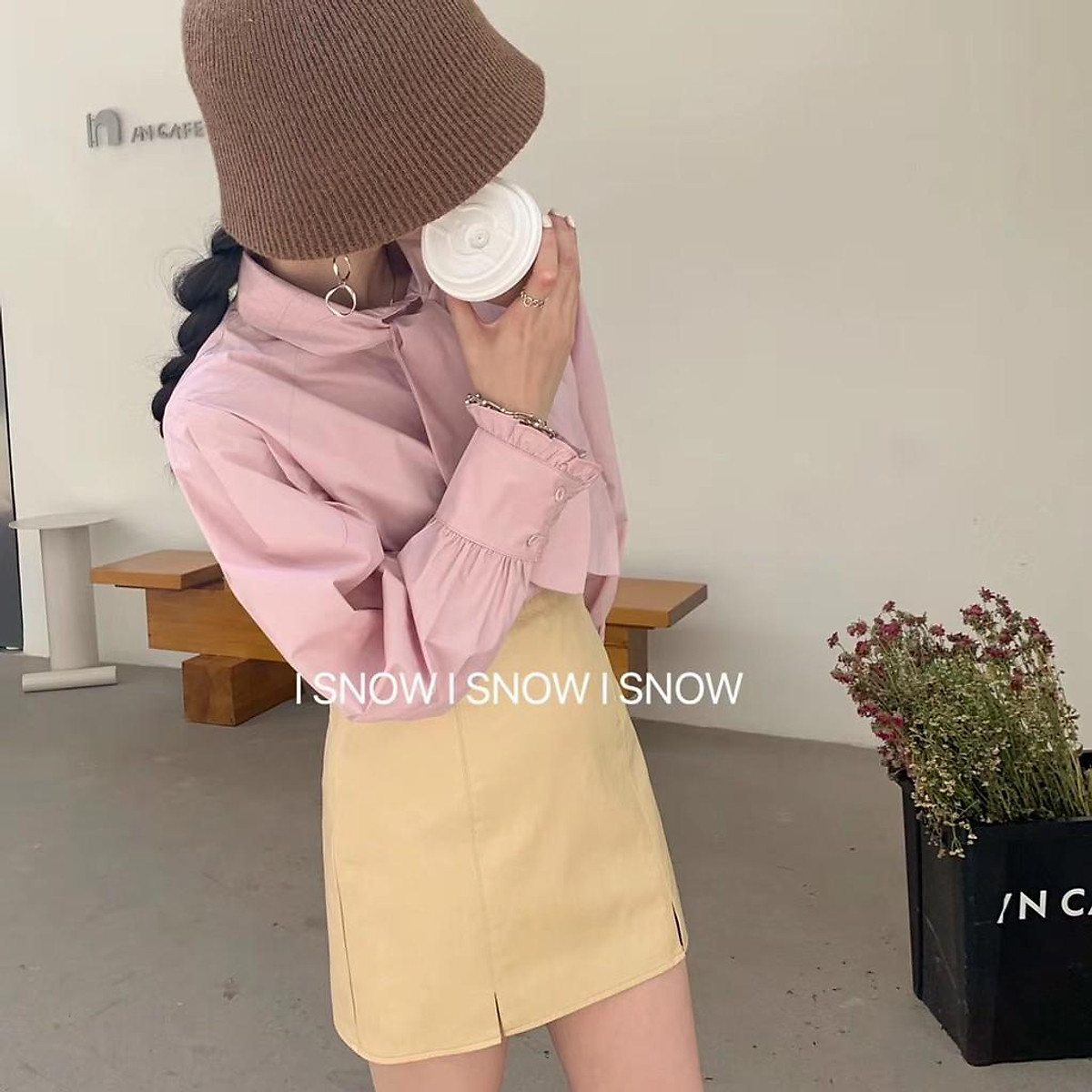 Áo sơ mi buộc nơ cổ