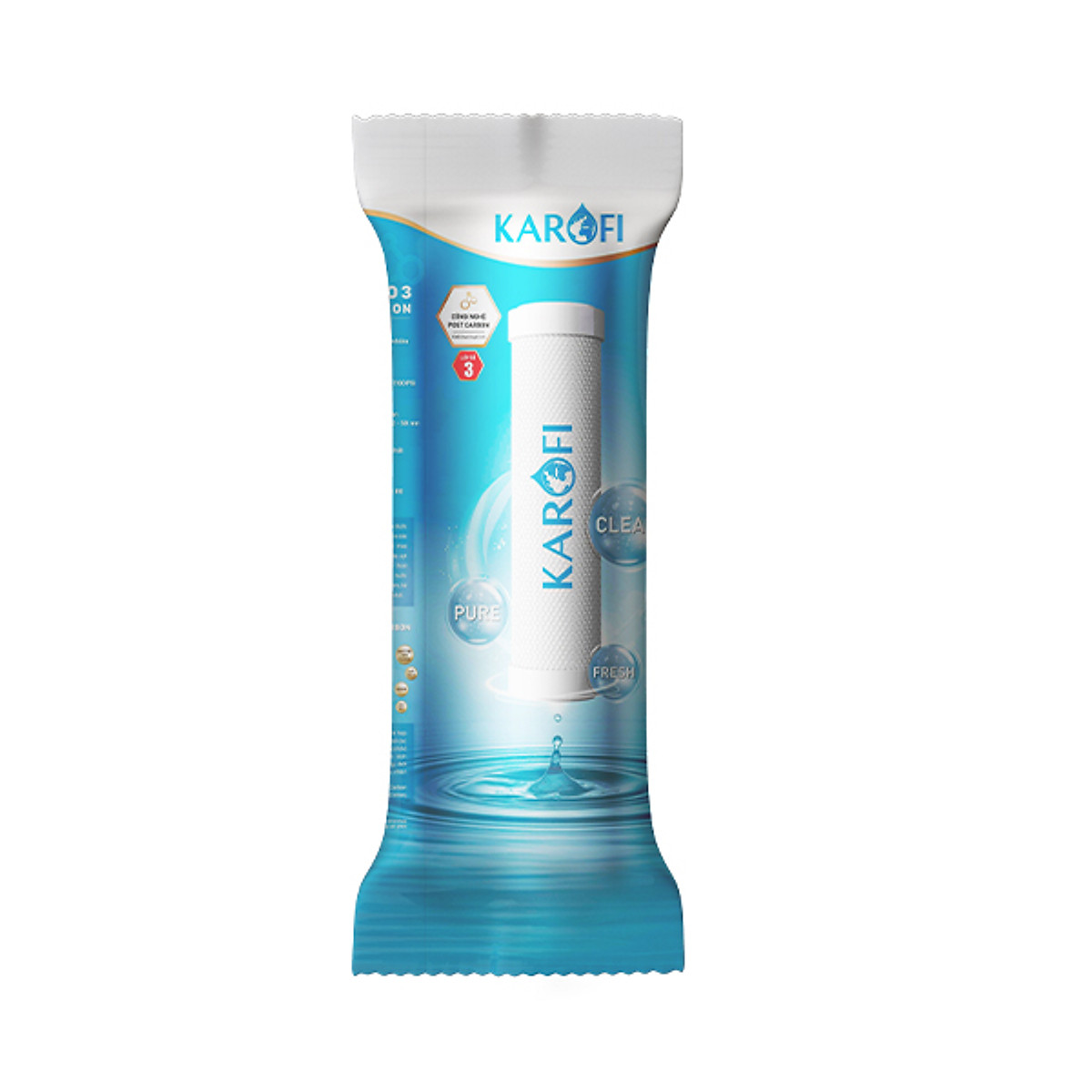 Bộ 3 Lõi lọc nước số 1,2,3 hàng chính hãng Karofi