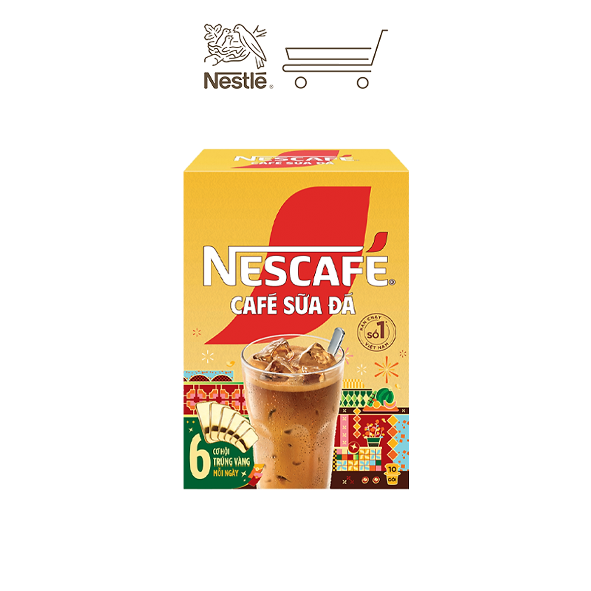 Cà Phê Sữa NESCAFÉ Cà Phê Sữa Đá (Hộp 10 Gói x 24g)