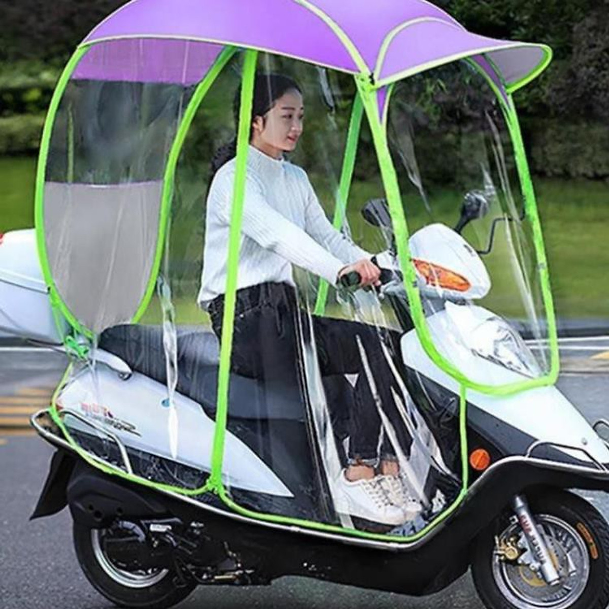 Mua [Mã Lifexanh03 Giảm 10% Đơn 500K] Ô Dù Đi Mưa - Sản Phẩm Che Năng Mưa  Xe Máy Có Rèm 2 Bên 2 Tại Hoang Yen 94 Shop