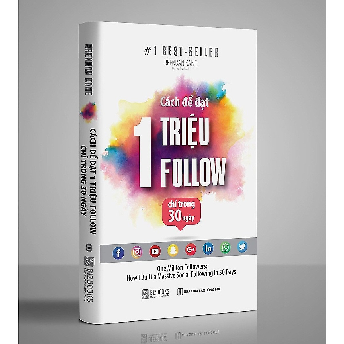 Cách Để Đạt 1 Triệu Follow Chỉ Trong 30 Ngày(tác giả Brendan Kane) - One Million Followers là cuốn sách hướng dẫn cách tận dụng những nền tảng truyền thông xã hội như Facebook, Instagram, Youtube ( Tặng kèm Bookmark Happy Life)