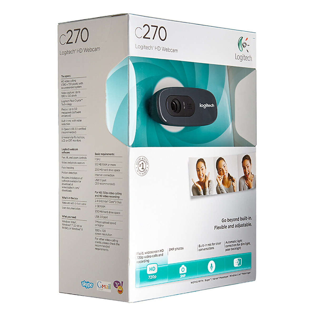 Webcam Laptop 720P Logitech C270 - Hàng Chính Hãng