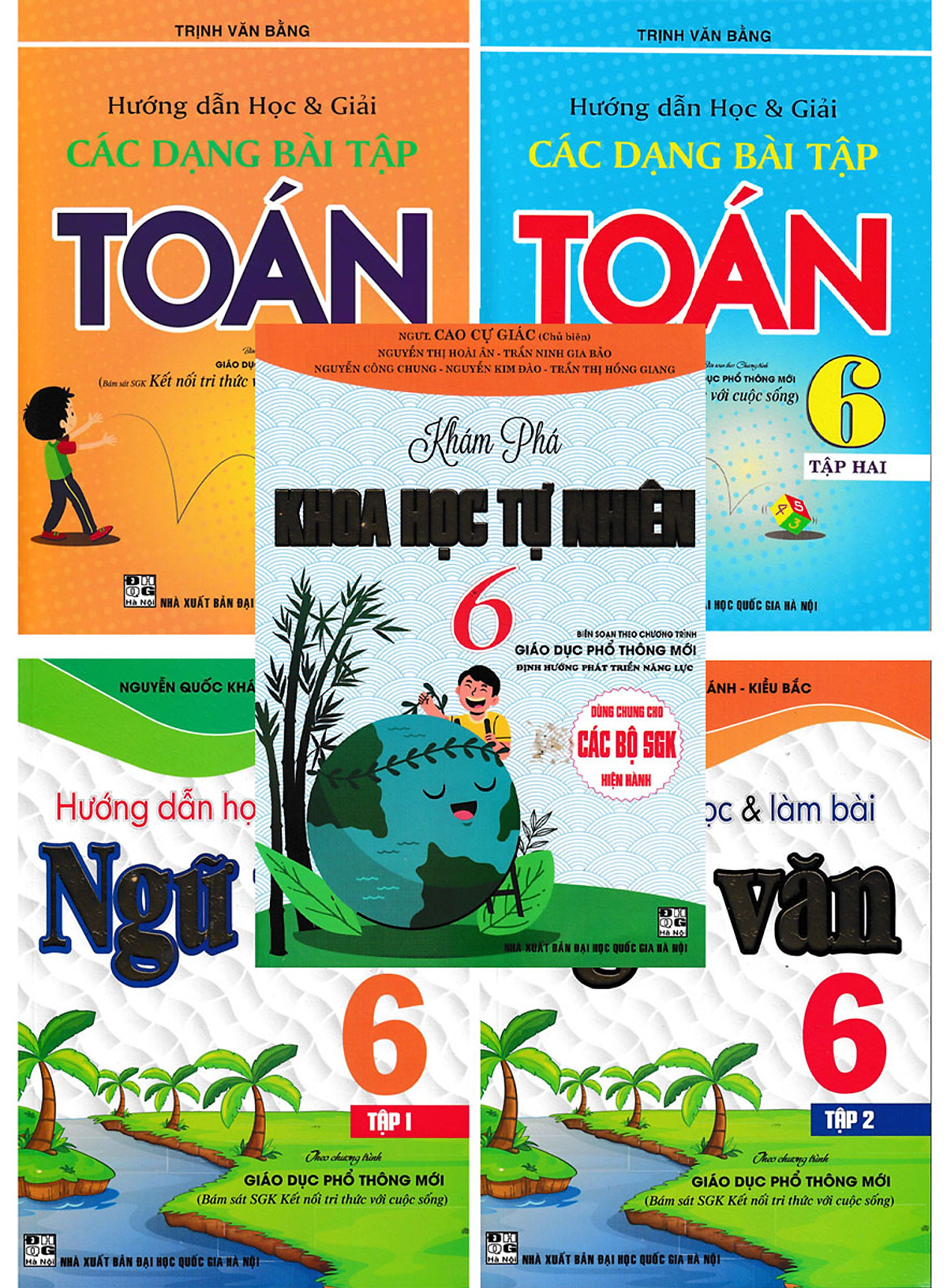 Combo Bộ Sách Tham Khảo Toán - Văn - Khoa Học Tự Nhiên Lớp 6 (Bám Sát SGK Kết Nối Tri Thức Với Cuộc Sống) (Bộ 5 Cuốn)