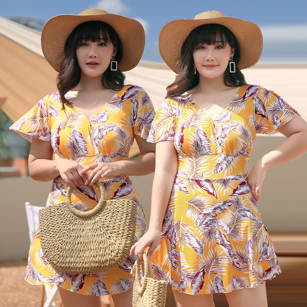 Đồ Bơi Nữ Một Mảnh Ôm Thân Tôn Dáng Có Size Lớn AT229 MayHomes Bigsize One-Piece Swimsuits