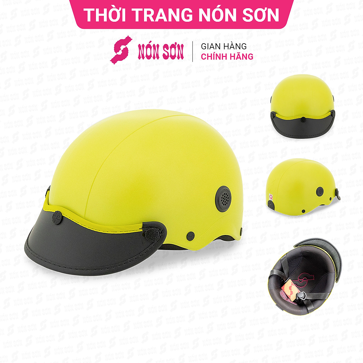 ƯU ĐÃI - Mũ bảo hiểm nửa đầu lỗ thông gió chính hãng NÓN SƠN TG-VG252