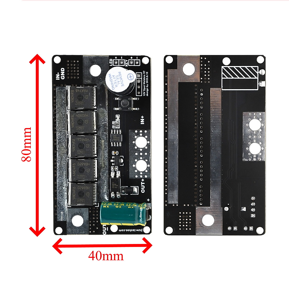 MODULE MẠCH CHẾ MÁY HÀN CELL PIN DÙNG SIÊU TỤ VÀ ACQUY DÒNG XẢ CAO