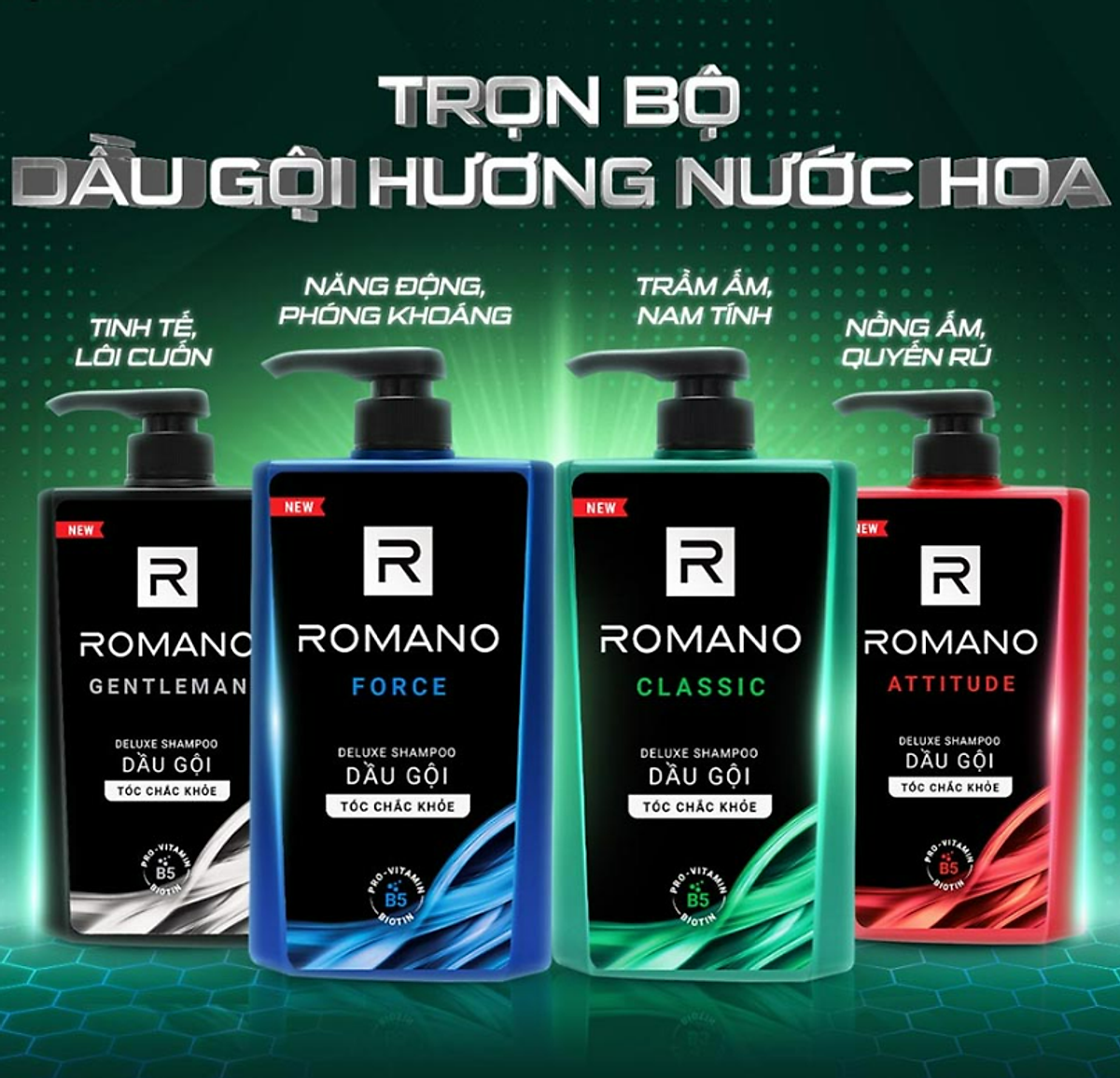 Dầu Gội Romano Deluxe Classic (650g)
