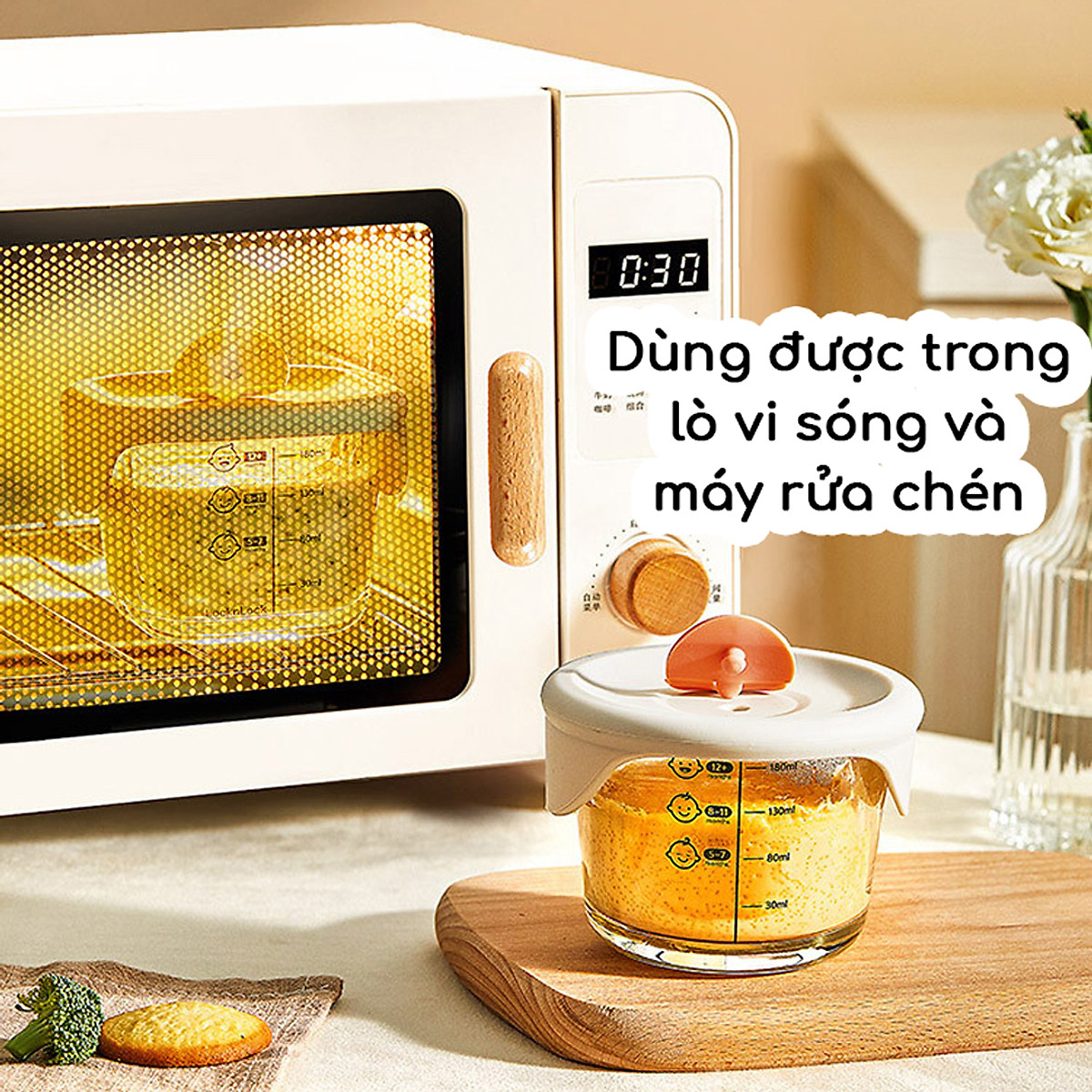 Hộp đựng thức ăn cho bé Lock&Lock có vạch chia LLG508S3 230ml x 3 hộp - LLG542S3 280ml x 3 hộp