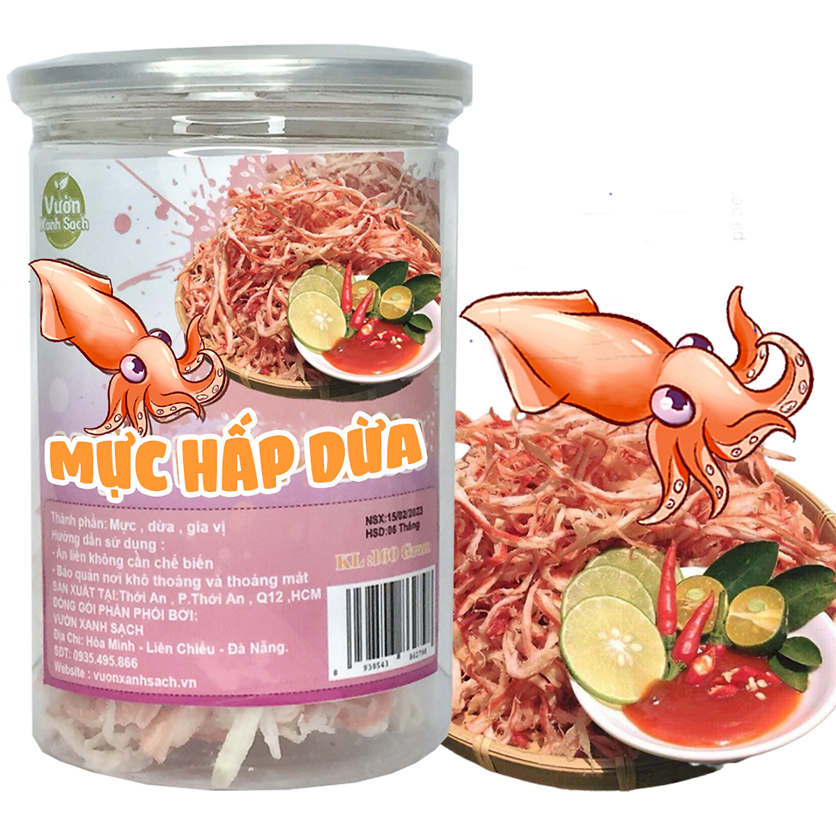 Khô Mực Hấp Nước Cốt Dừa Xé Sợi Loại Ngon Hũ 160gram - Đồ Ăn Vặt ...