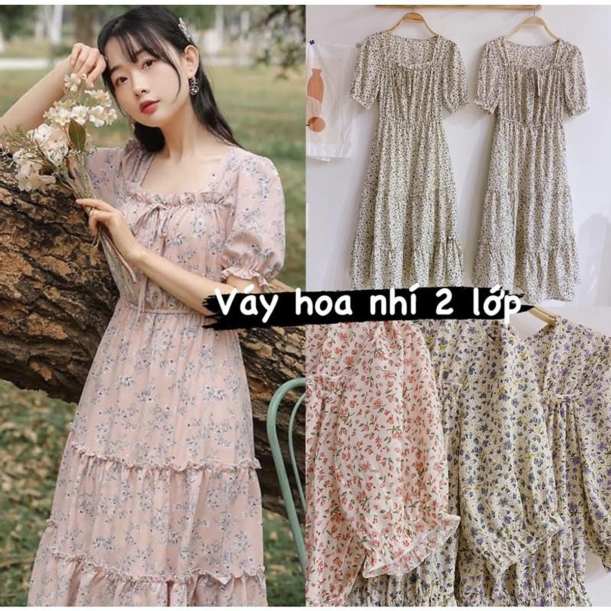 Váy hoa mùa hè vừa xinh vừa mát cho nàng bánh bèo