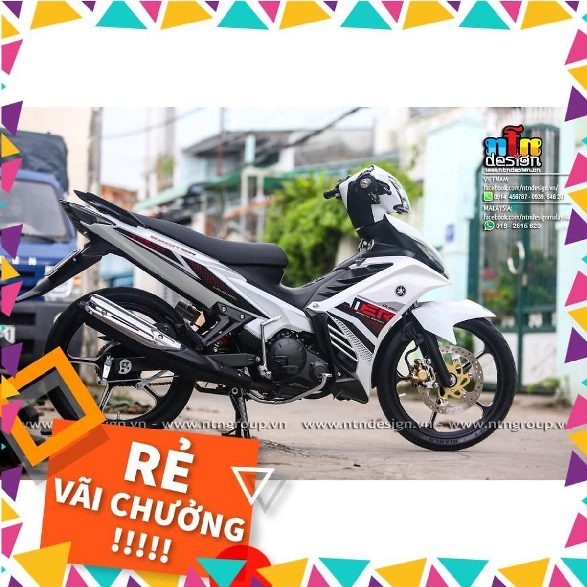Tổng hợp với hơn 88 ex 135 trắng mới nhất 43 tem trùm xe exciter 135 trắng đen irc SKT DECAL