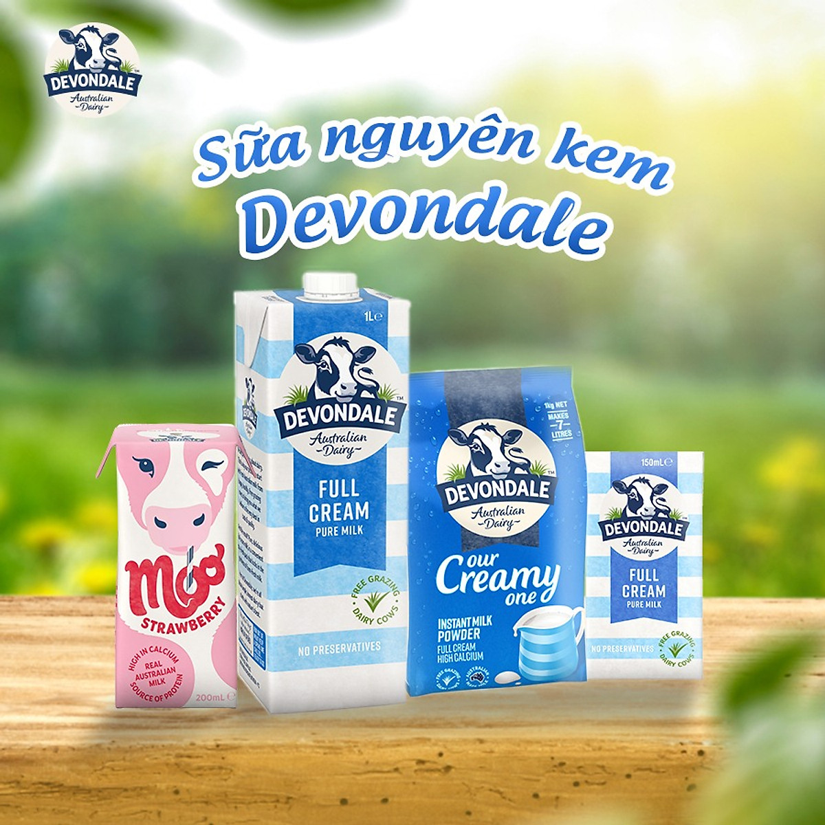 Lốc 6 Hộp Sữa Nguyên Kem Devondale FullCream (200ml / Hộp)