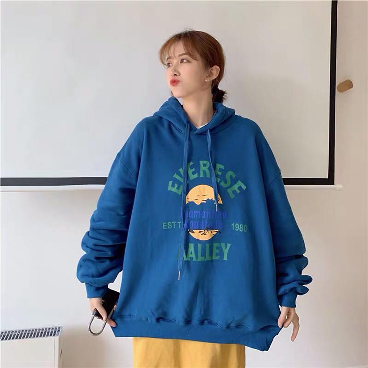 Áo Khoác Hoodie Alley chất nỉ bông mịn đẹp - Form rộng Unisex Nam Nữ Couple Ulzzang KUN