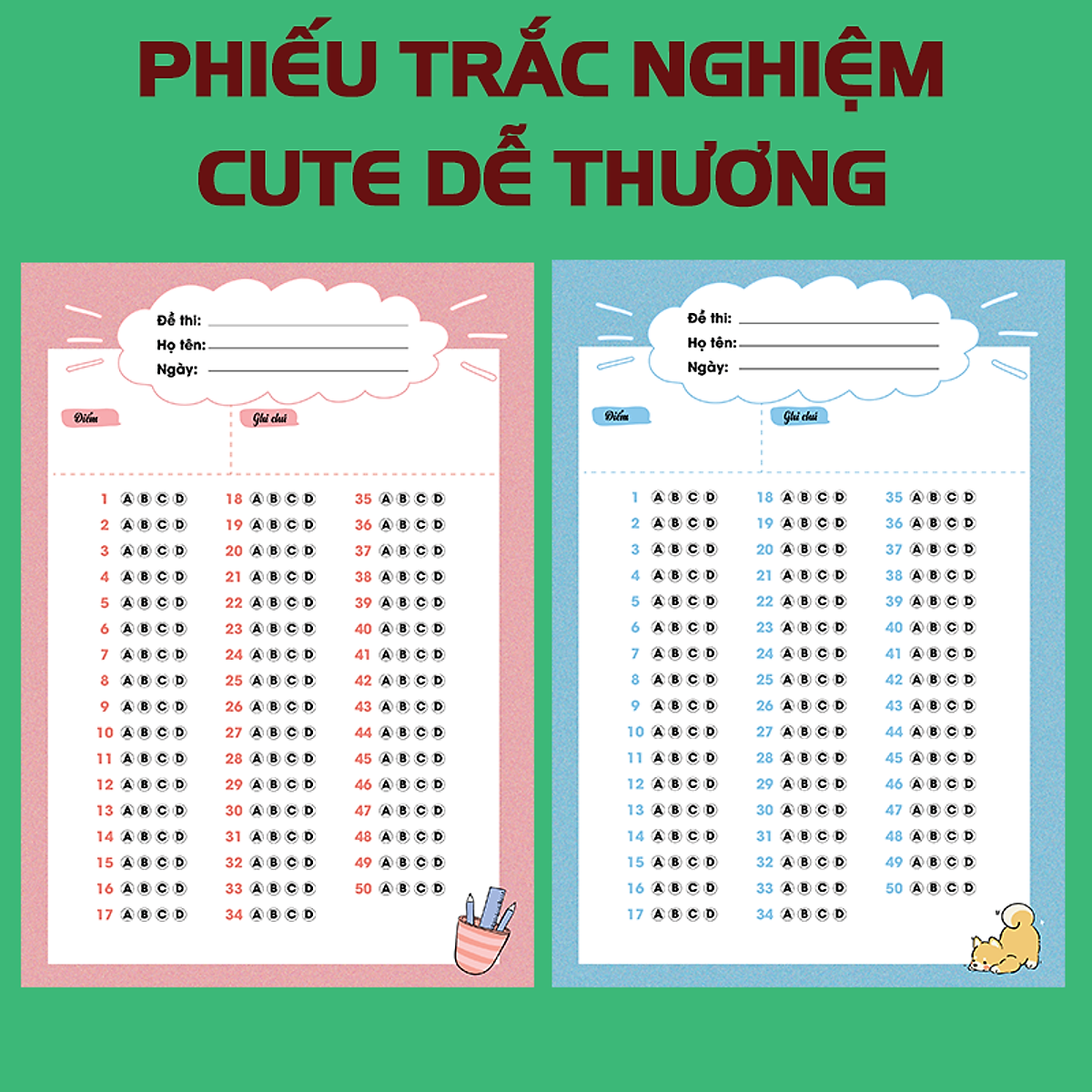 Mua 100 Tờ Giấy Trắc Nghiệm Cute, Phiếu Làm Bài Trắc Nghiệm Học Tập Tốt,  Giấy Dày Dặn Giao Ngẫu Nhiên | Tiki