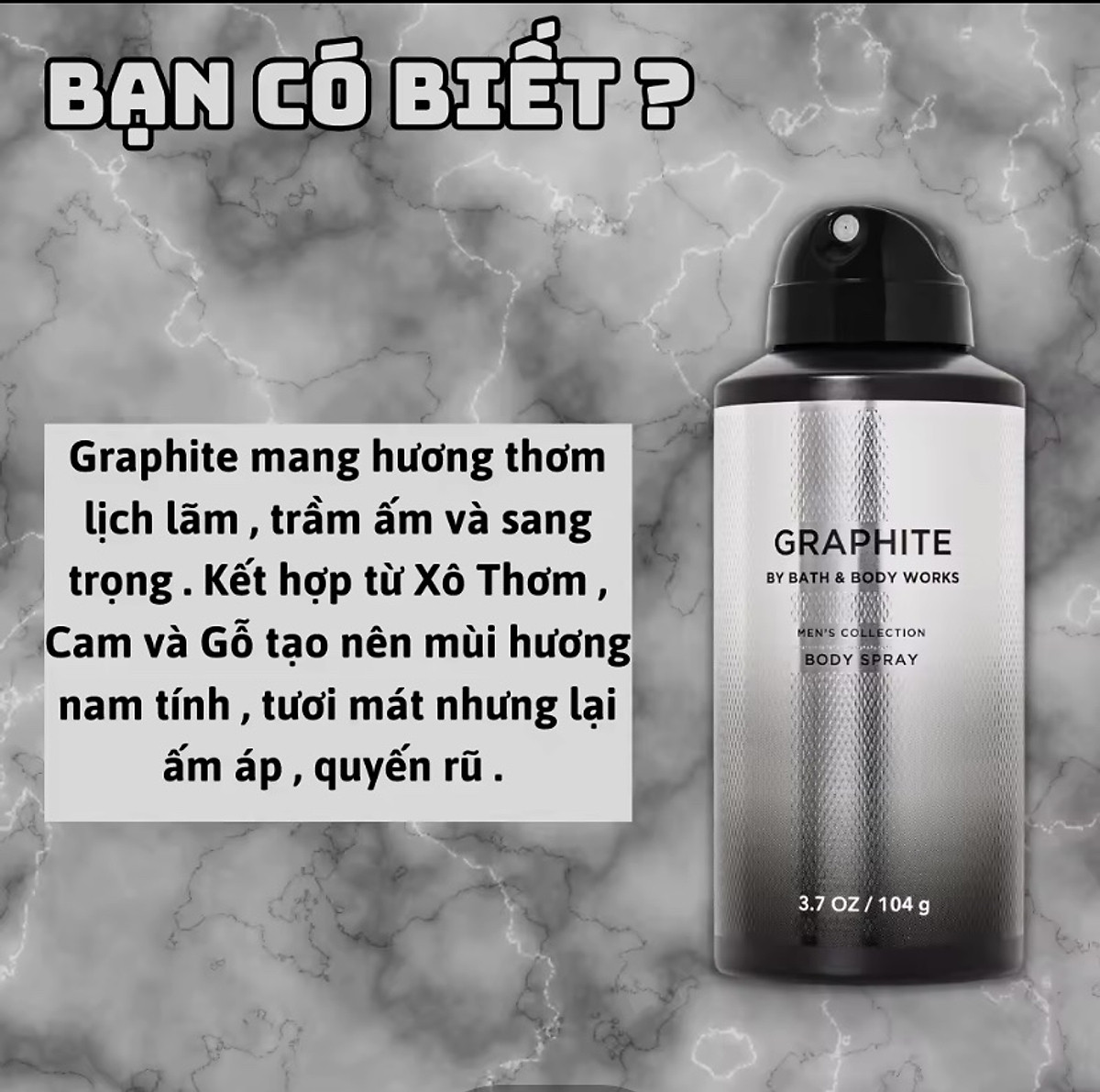 Body Mist Nam Bath And Body Work 104g - Body Spray Nam - Body Mist Nam Chính Hãng