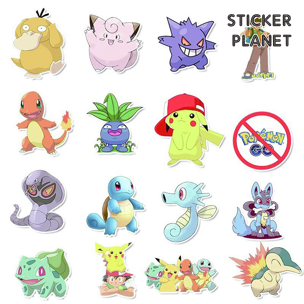 Bộ sticker Pokémon chống thấm nước trang trí mũ bảo hiểm, đàn ...