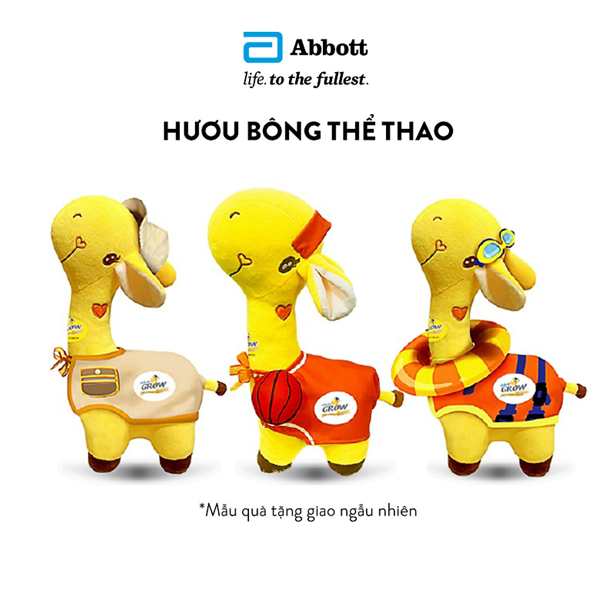 Sữa Bột Abbott Grow Gold 6+ (Lon 850g) + Tặng 1 Hươu bông lễ hội mẫu ngẫu nhiên