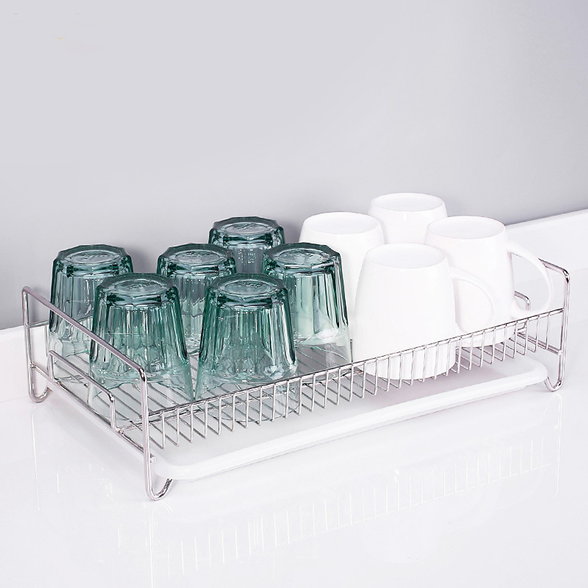 Kệ khay úp ly chén trái cây trên kệ bếp có khay Hobby Home Decor KUL41