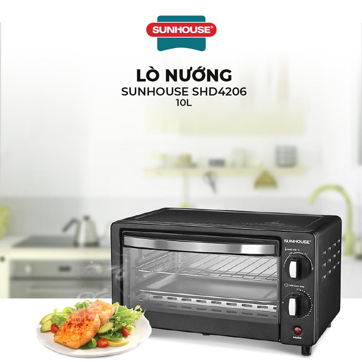 Lò Nướng Điện Sunhouse SHD4206 (10L) - Hàng chính hãng