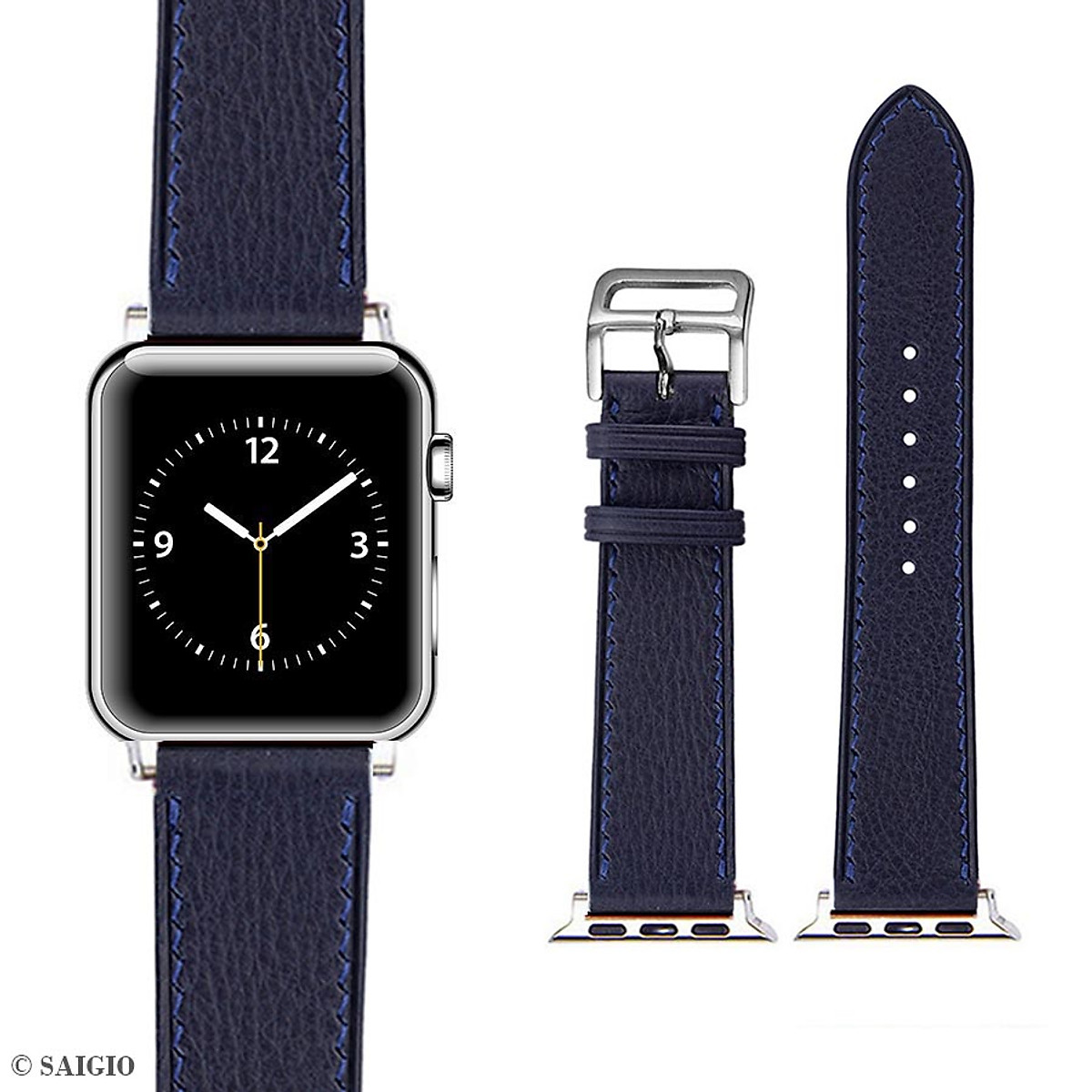 Dây Apple Watch 41mm 40mm 38mm, Chất Liệu Da Bò Cao Cấp, Dây Đeo Phong Cách Cổ Điển, Đơn Giản Và Tinh Tế, Tương Thích Các Phiên Bản Series 9/8/7/6/5/4/3/2/1/SE/SE2