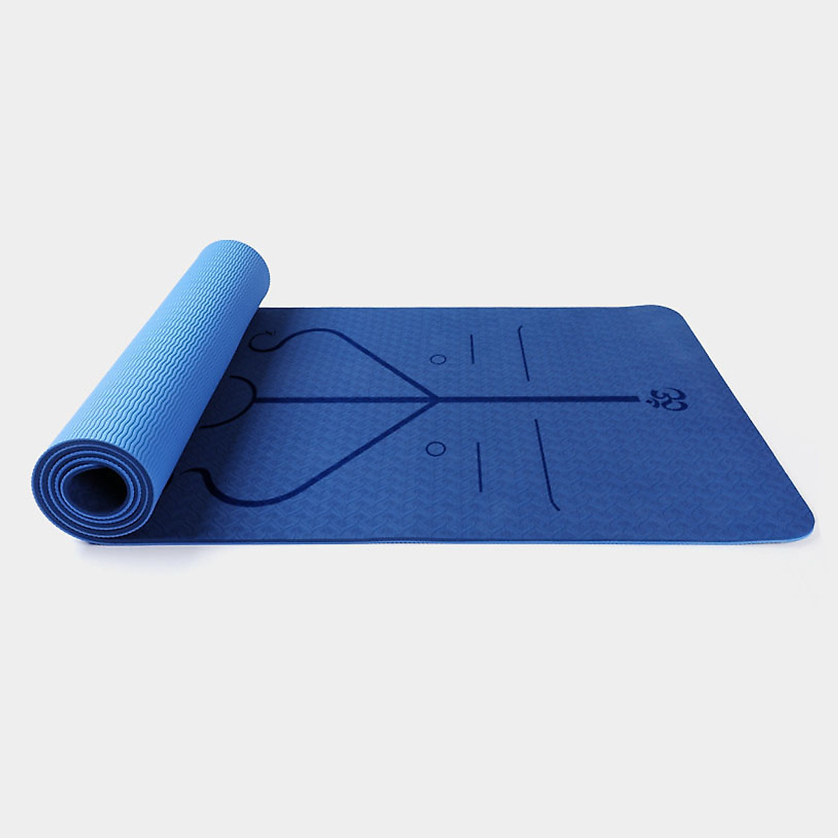 Thảm tập Yoga định tuyến TPE cao cấp tặng kèm túi đựng - chống trơn trượt thấm hút mồ hôi tốt chính hãng DODODIOS - Dây Buộc Chuyên Dụng Tập Yoga