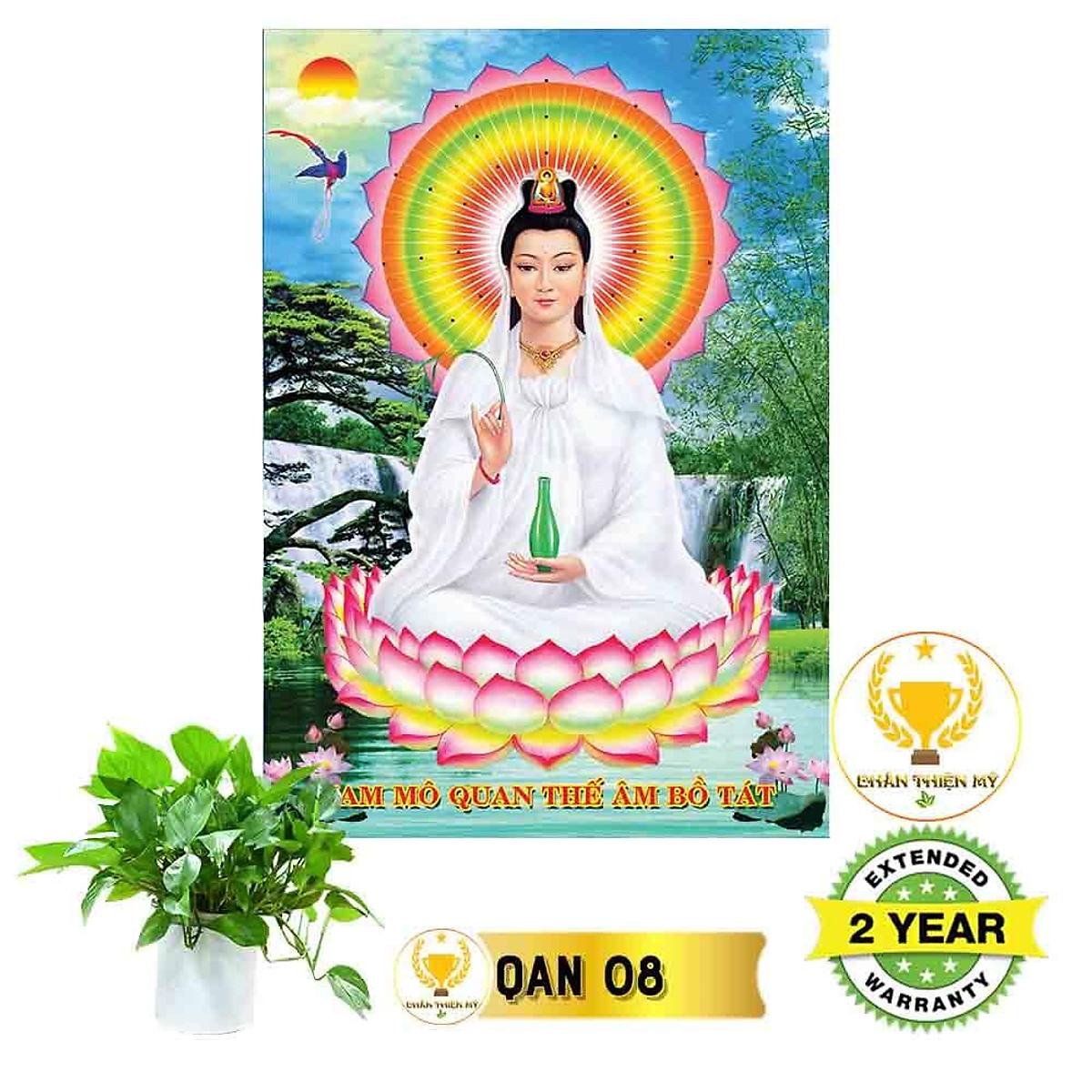 Tranh Quan Thế Âm Bồ Tát có khung_QAK1 - Các loại tranh khác