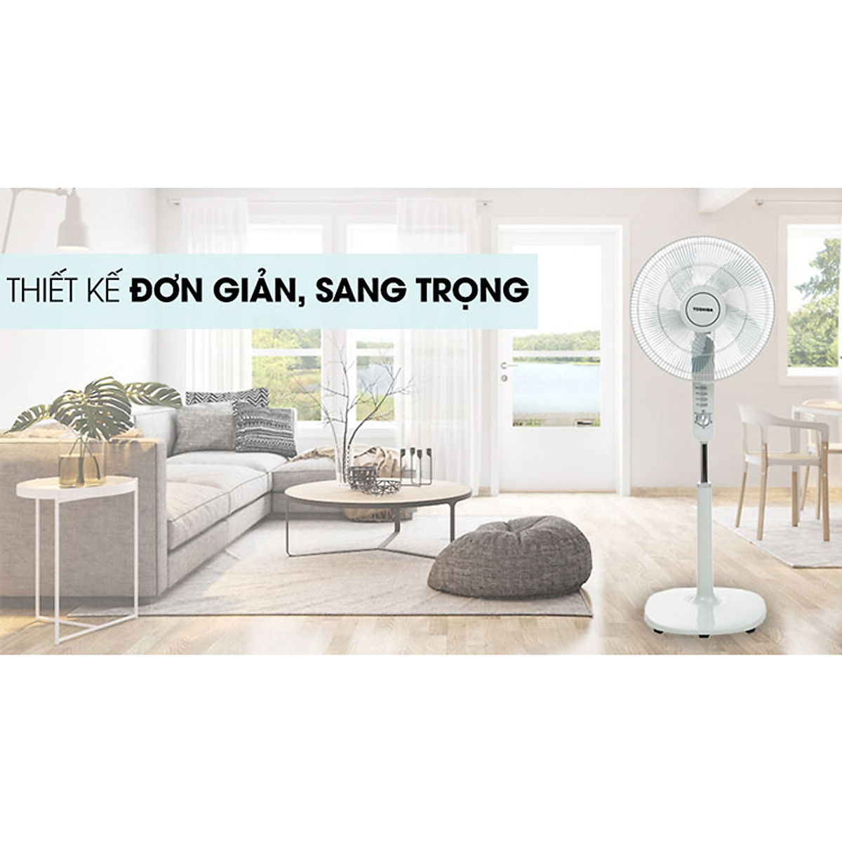 Quạt đứng Toshiba F-LSA10(H)VN (50W) - Xám - Hàng chính hãng