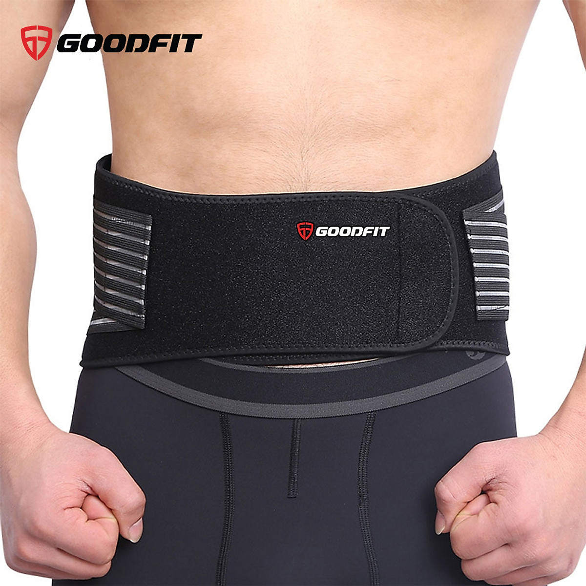 Đai lưng tập gym,đai bảo vệ cột sống chống đau lưng 2 dây nén GoodFit GF722WS