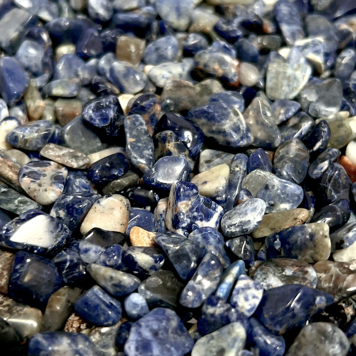 100g Vụn đá Sodalite - Viên đá hoàng gia tự nhiên