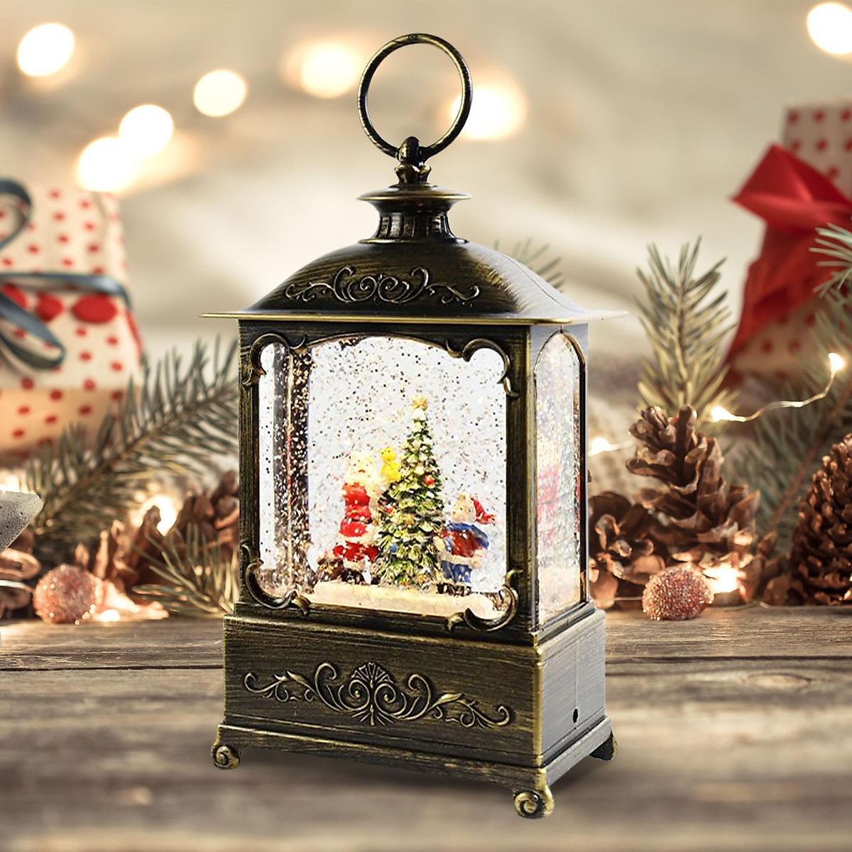 Mua Glittering Christmas Music Box Lantern Rotating for Indoor ...