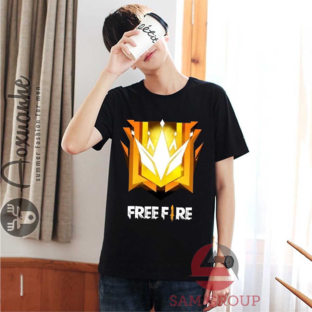 Combo áo thun tặng nón Free Fire Tặng 1 nón Free Frie khi mua 1 áo thun đen in hình Rank thách đấu Combo Áo Thun Tặng Nón Free Fire Tặng 1 Nón Free Frie Khi Mua 1 Áo Thun Đen In Hình Rank Thách Đấu