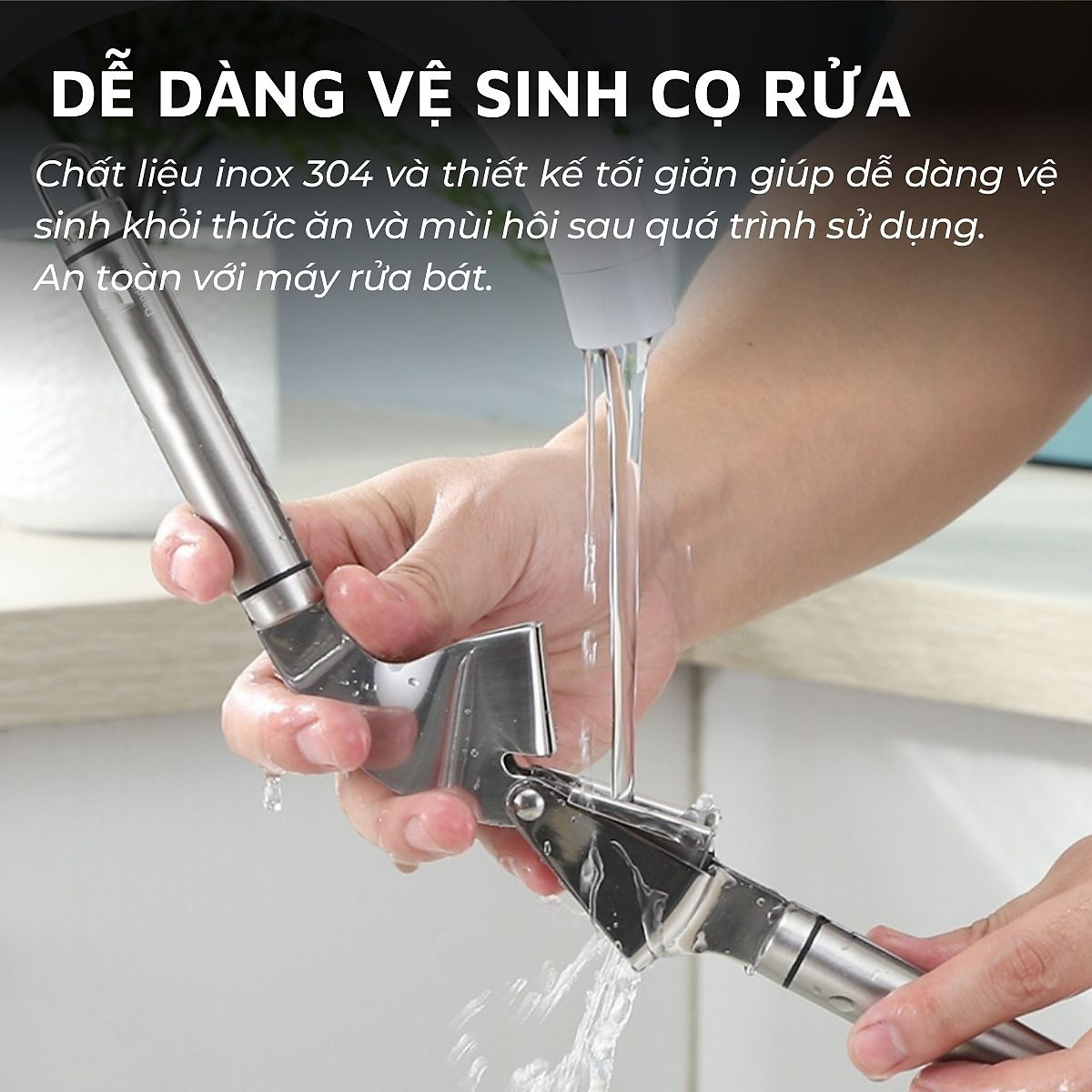Dụng cụ ép tỏi Inox 304 DandiHome cao cấp