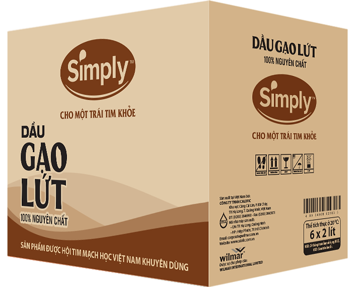 Dầu gạo lứt Simply 2L