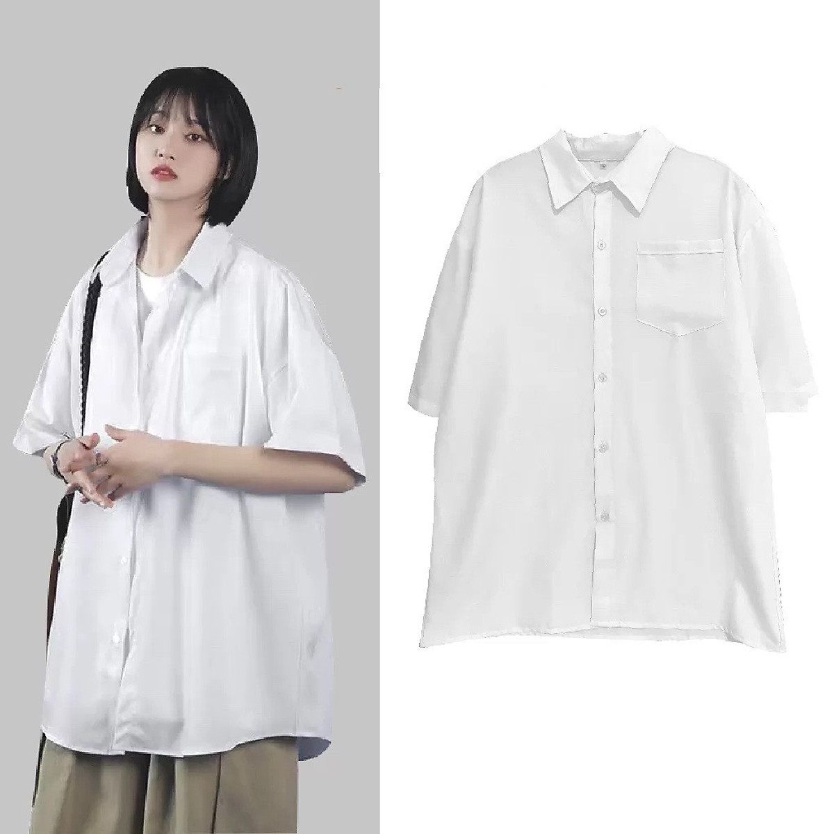 Đồng Phục Học Sinh Áo Sơ Mi Trắng Nữ Tay Ngắn Danangsale #22 Đồng Phục Học Sinh Áo Sơ Mi Trắng Nữ Tay Ngắn Danangsale