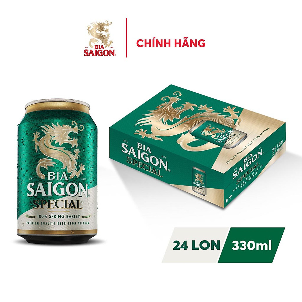 Thùng 24 Lon Bia Sài Gòn Special 330ml