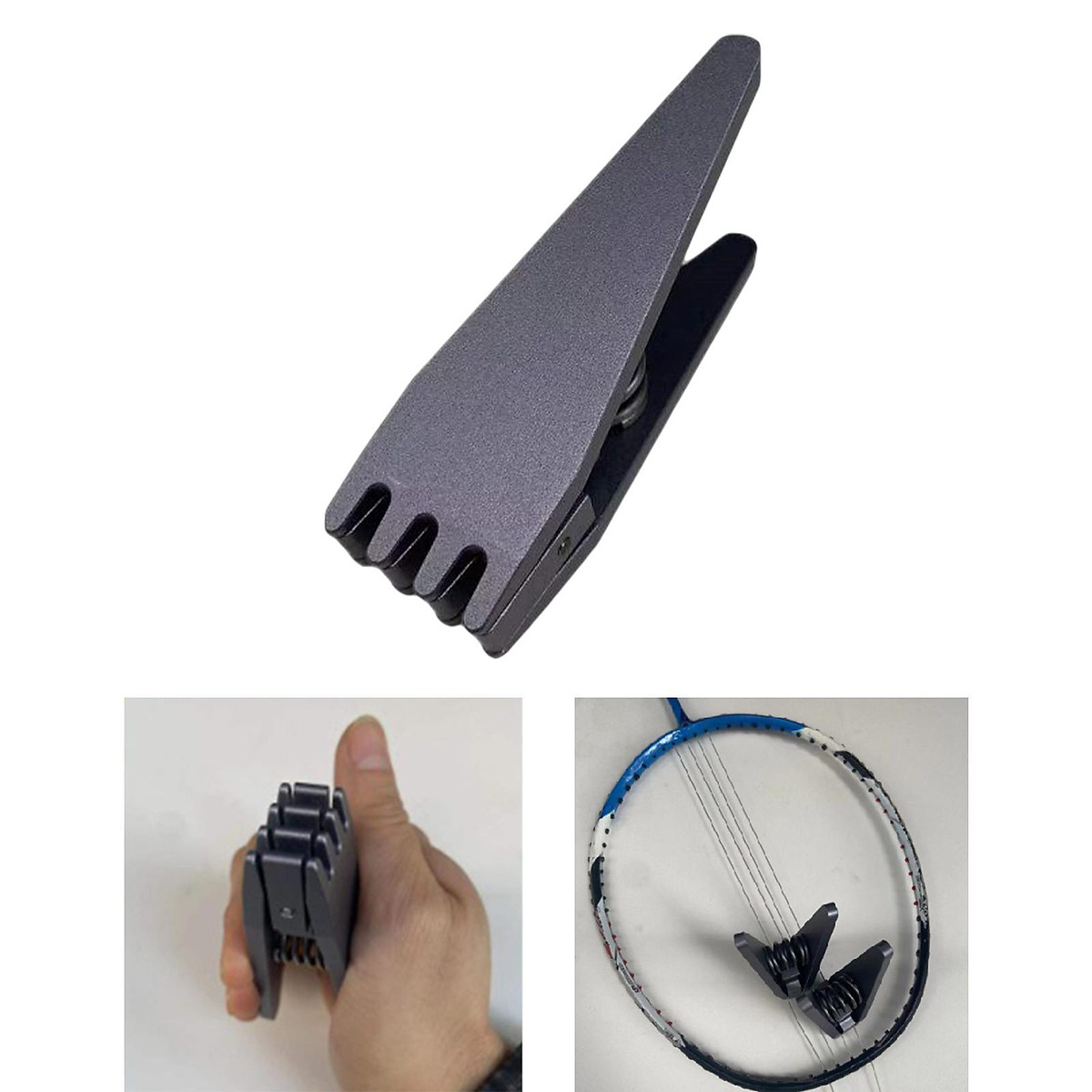 Chiwanji 3-Federn Besaitungsklemme - Professionelles Werkzeug Für Tennis & Badminton Schläger