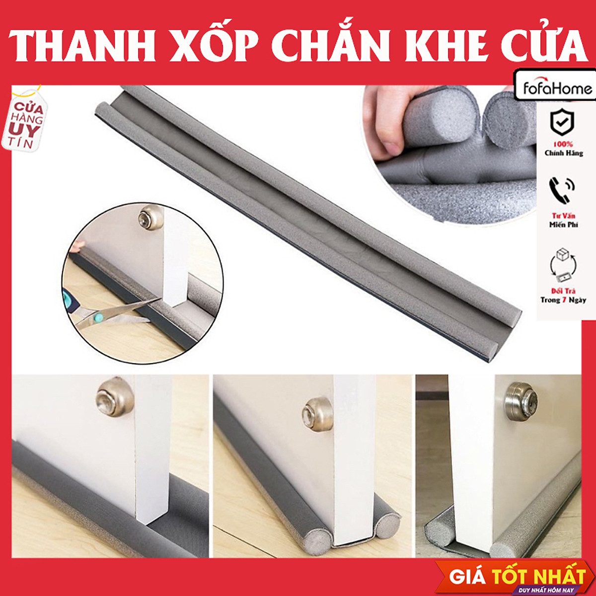 Thanh Xốp Chắn Khe Cửa Tiện Lợi Và Chống Côn Trùng Chắn Gió Điều Hòa