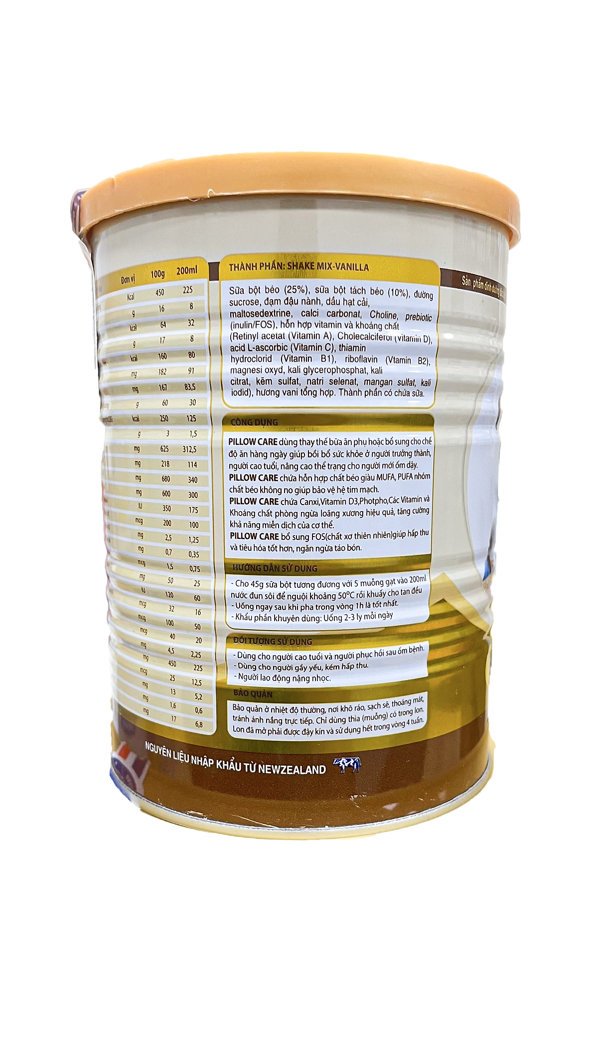Sữa Bột Cho Người Lớn Phục Hồi Sức Khỏe Sau Khi Ốm Tăng Sức Đề Kháng Bổ Sung Vitamin Khoáng Chất Pillow Care