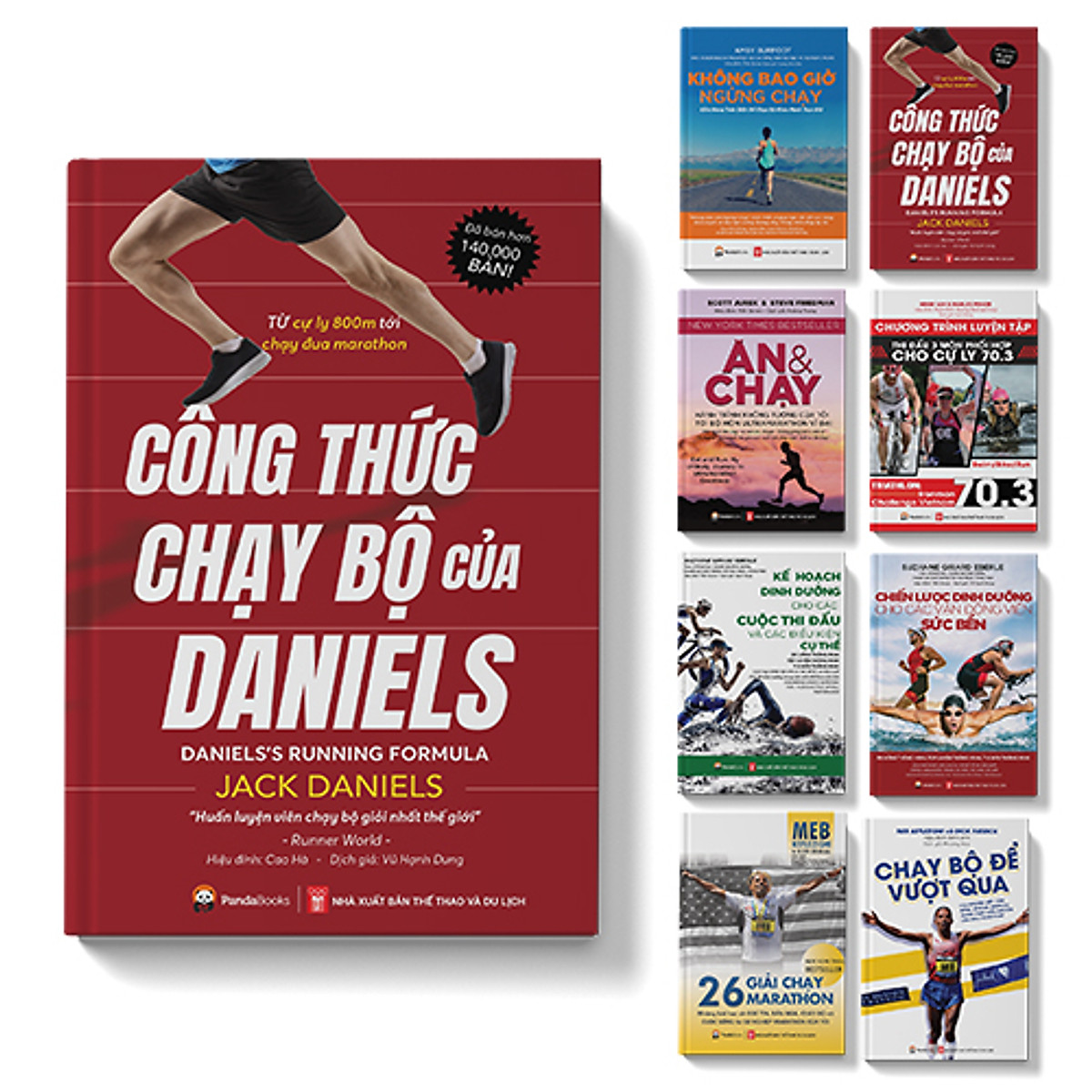 Sách - COMBO 8 cuốn: Công thức chạy bộ Daniels, Chương trình 70.3, Kế hoạch, Chiến lược dinh dưỡng, Ăn & chạy, Không bao giờ ngừng chạy, Chạy bộ vượt qua, 26 giải chạy marathon