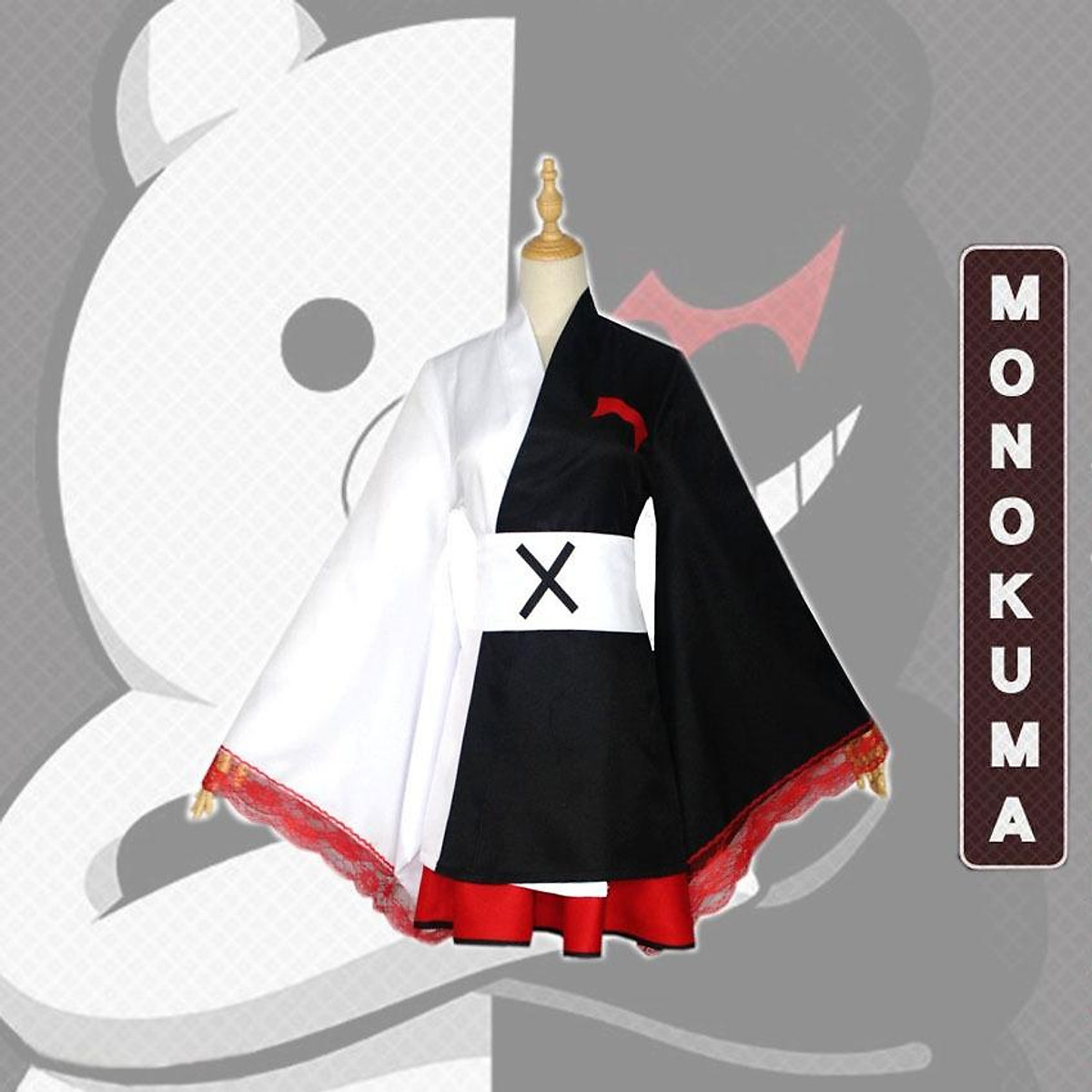 Bộ Đồ Kimono Hóa Trang Nhân Vật Anime Monokuma - Đồ ngủ cosplay, gợi cảm Bộ Đồ Kimono Hóa Trang Nhân Vật Anime Monokuma - Đồ ngủ cosplay, gợi cảm