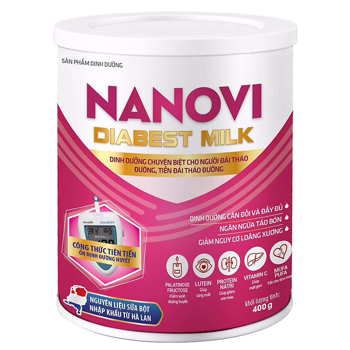 Thực phẩm dinh dưỡng dành cho người lớn Nanovi Diabest Milk