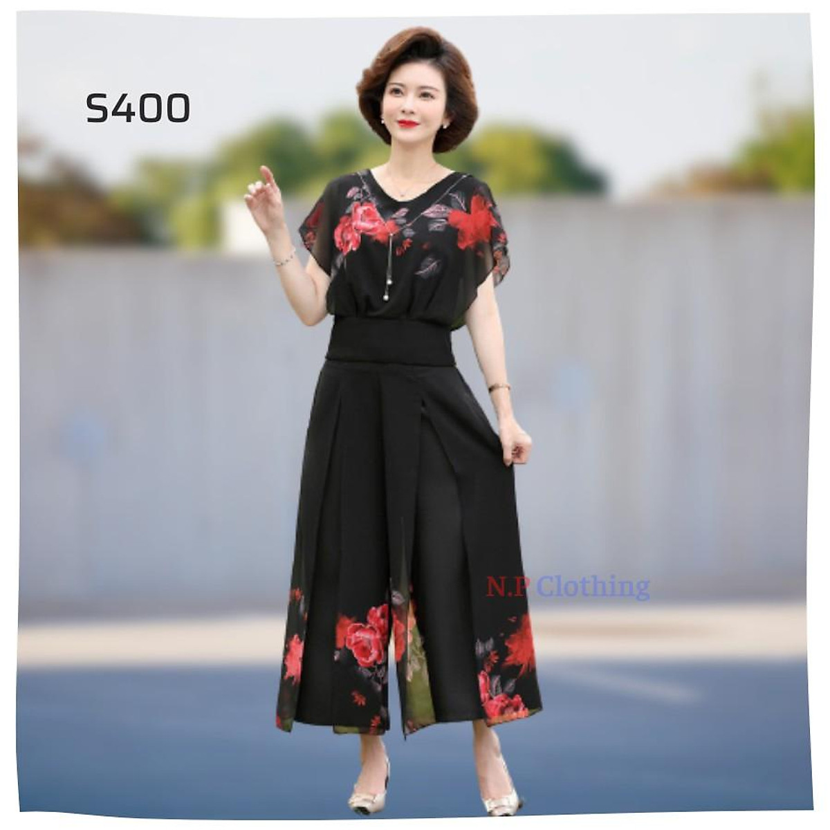 Mua Bộ Trung Niên Nữ, Set Đồ Bộ Voan 2 Lớp Quần Ống Rộng, Kiểu Áo Tay Cánh Tiên In Hoa | Thời Trang Trung Niên Nữ Big Size Mua Bộ Trung Niên Nữ, Set Đồ Bộ Voan 2 Lớp Quần Ống Rộng, Kiểu Áo Tay Cánh Tiên In Hoa | Thời Trang Trung Niên Nữ Big Size