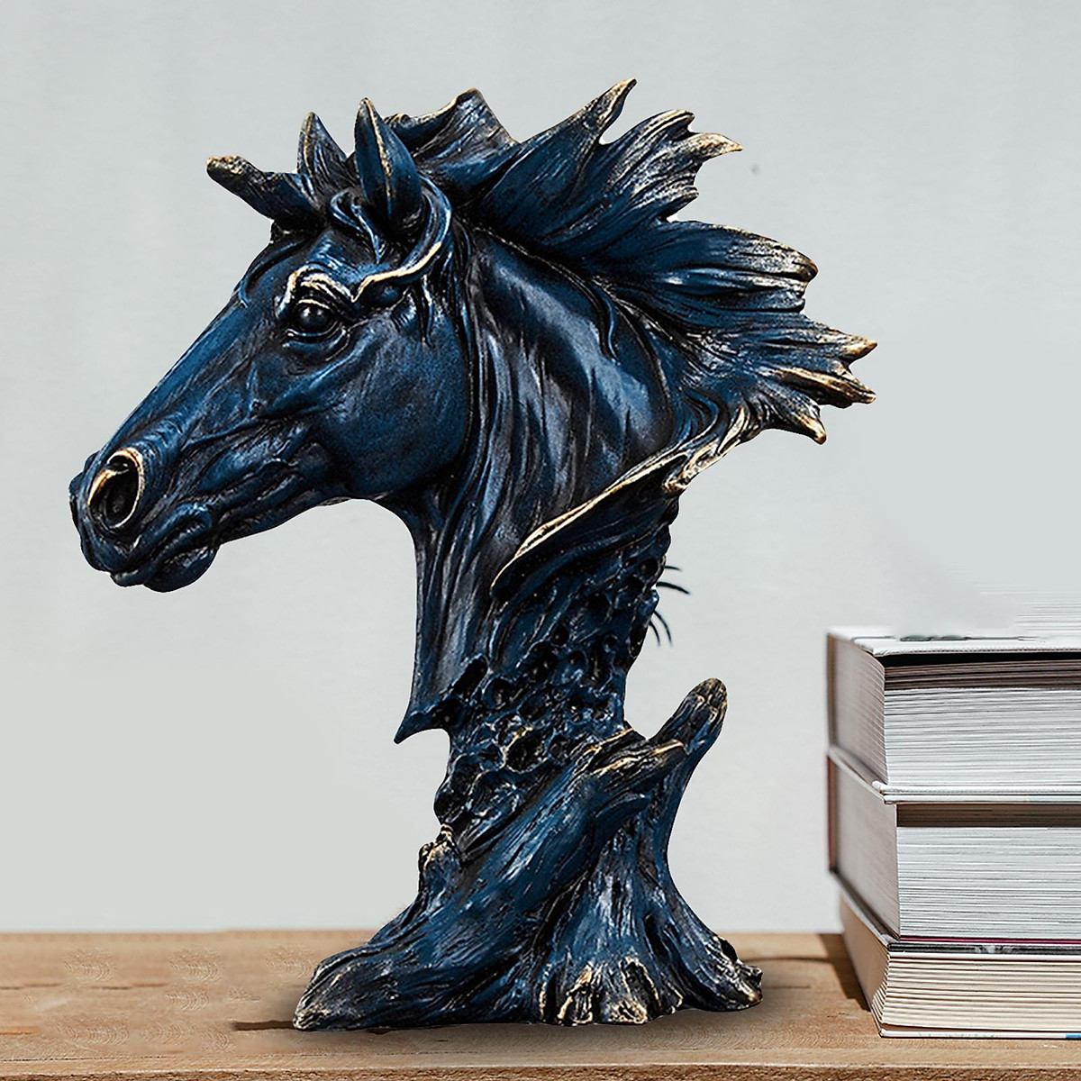 Retro Horse Head Figurine Animal Statue Resin Sculpture Abstract Ornament Retro Horse Head Figurine Animal Statue Resin Sculpture Abstract Ornament
