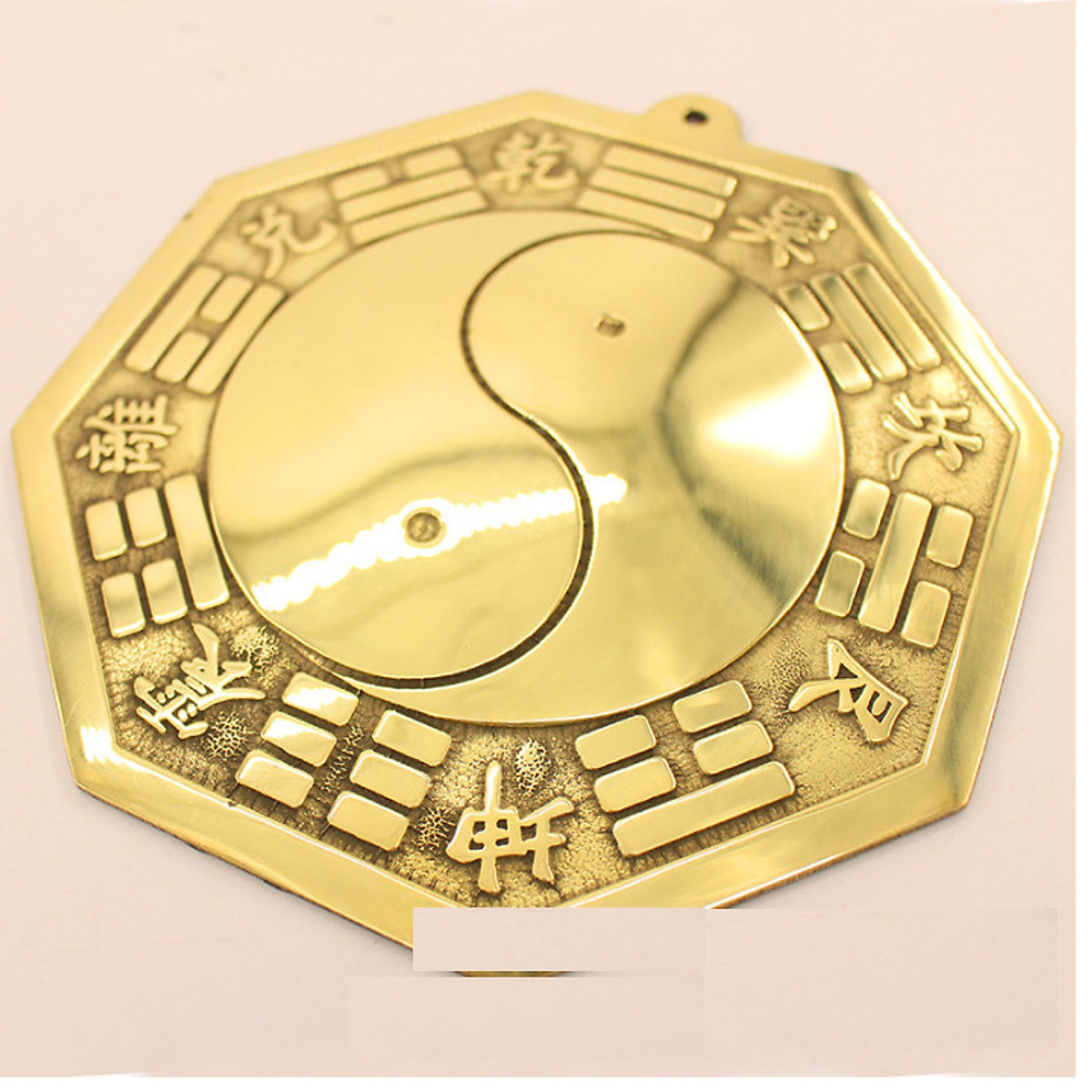 Gương Bát Quái Bằng Đồng Lớn 13.8cm, Tiên Thiên Bát Quái Âm Dương