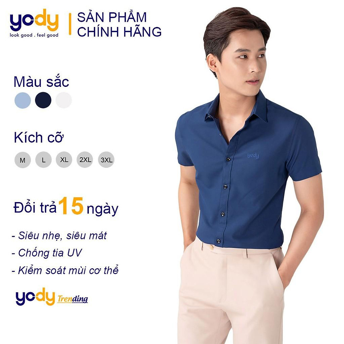 Áo Sơ Mi Nam Tay Ngắn Nano Chống Nhăn Khử Mùi #2 Áo Sơ Mi Nam Tay Ngắn Nano Chống Nhăn Khử Mùi