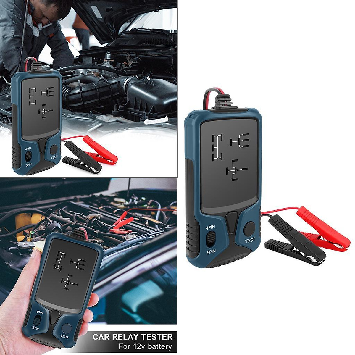 Electronic Car Relay Tester 12V Tool for Vehicle Battery Checker Phụ