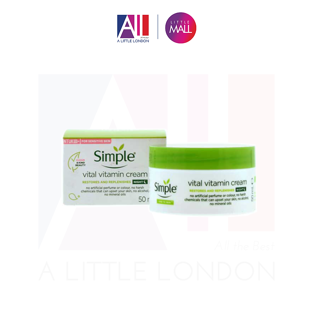 Kem dưỡng đêm Simple Vital Vitamin Night Cream 50ml (New package)