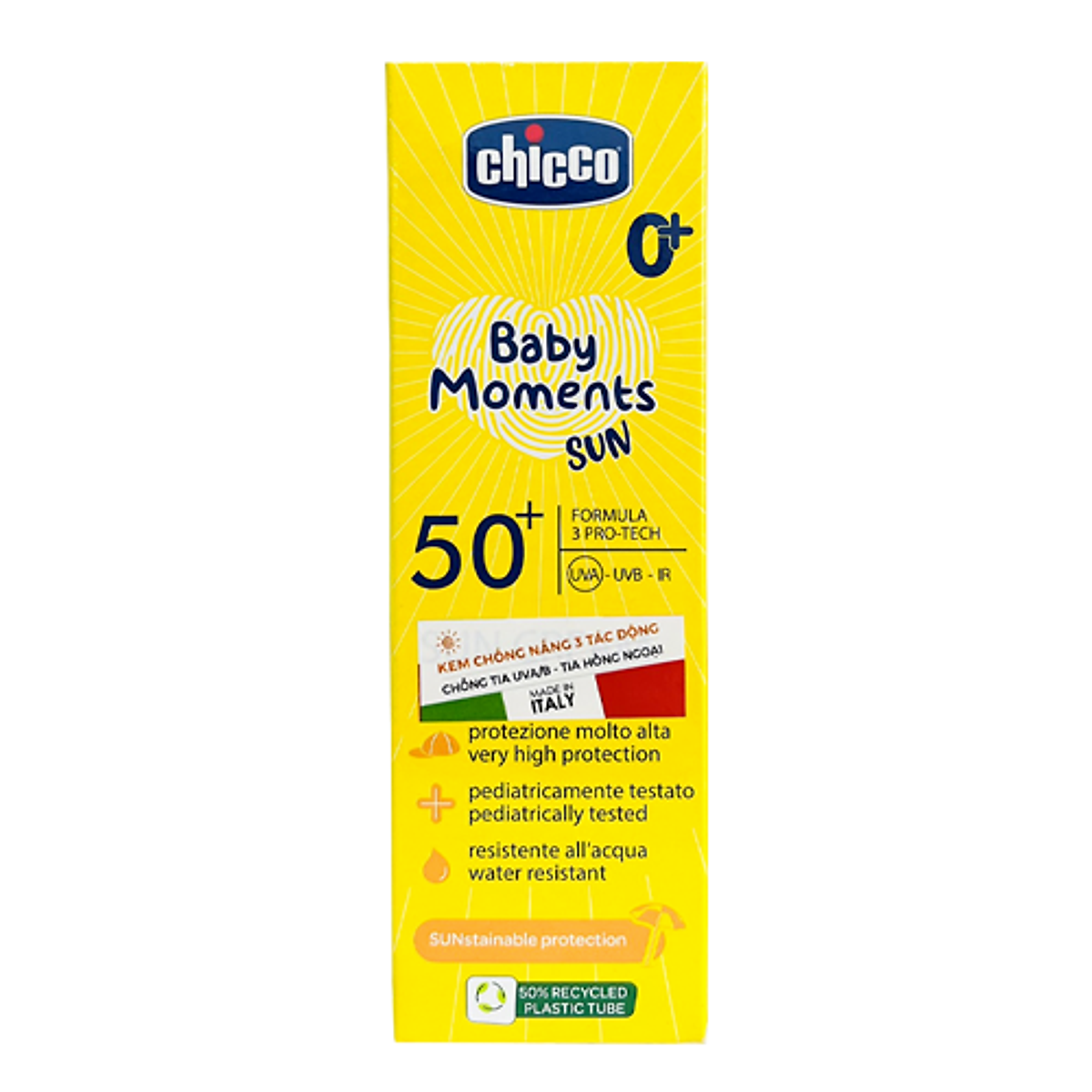 Kem Chống Nắng 3 Tác Động Chicco Baby Moments SPF 50+
