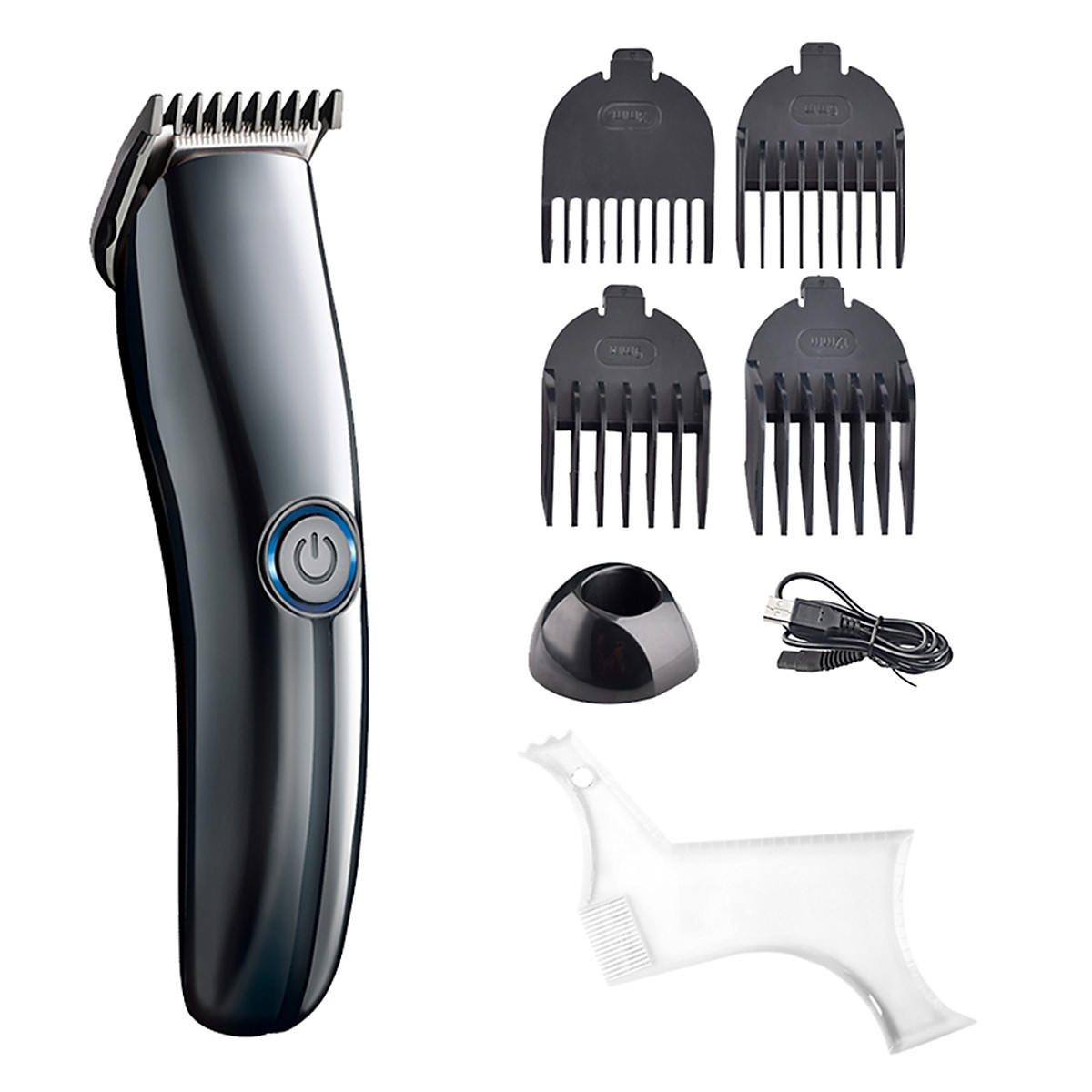 Mua Hair Cutting Kit USB Charging Hair Clipper Hair Trimmer 3-6-9-12mm  Guide Comb Beard Shaping & Styling Template