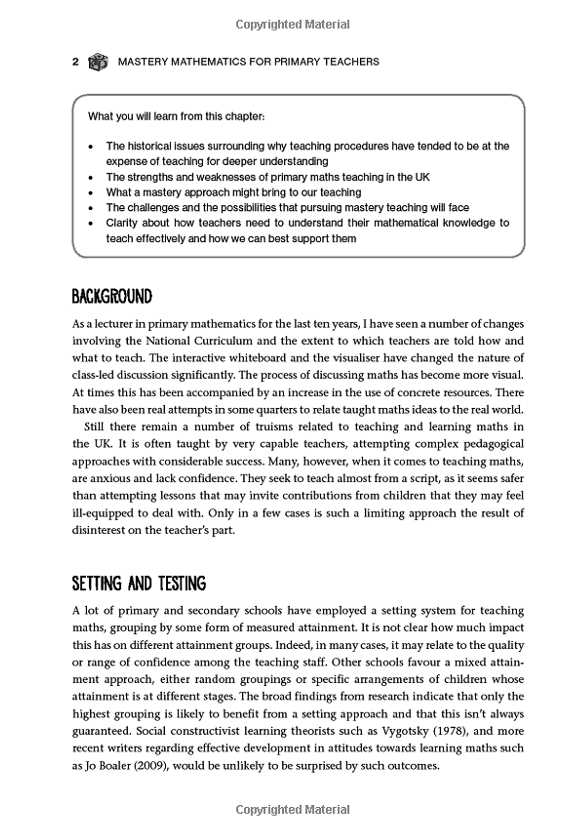 Mastery Mathematics For Primary Teachers